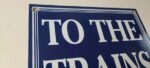 Vintage To The Trains Railroad Sign – Directional Railway Station Porcelain Sign - Image 5