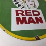 Vintage Tobacco Sign – Porcelain Red Man Chew Gas Pump Display Sign - Image 11