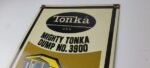 Vintage Tonka Dump Truck Sign – Metal Toy Die Cast Kids Porcelain Gas Pump Sign - Image 8