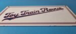Vintage Toy Train Revue Sign – Railroad Model Trains Porcelain Gas Pump Sign - Image 11