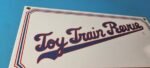 Vintage Toy Train Revue Sign – Railroad Model Trains Porcelain Gas Pump Sign - Image 6