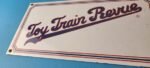 Vintage Toy Train Revue Sign – Railroad Model Trains Porcelain Gas Pump Sign - Image 10