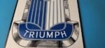 Vintage Triumph Automobiles Sign – Gas Service Dealer Pump Porcelain Sign - Image 4