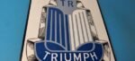 Vintage Triumph Automobiles Sign – Gas Service Dealer Pump Porcelain Sign - Image 6