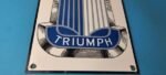 Vintage Triumph Automobiles Sign – Gas Service Dealer Pump Porcelain Sign - Image 7
