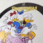 Vintage Triumph Donald Daisy Motorcycle Porcelain Sign – Disney Triumph Sign - Image 12
