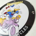 Vintage Triumph Donald Daisy Motorcycle Porcelain Sign – Disney Triumph Sign - Image 13