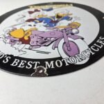 Vintage Triumph Donald Daisy Motorcycle Porcelain Sign – Disney Triumph Sign - Image 10