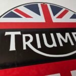 Vintage Triumph Sign – Porcelain Automobiles British Mechanic Gas Oil Pump Sign - Image 5