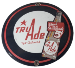 Vintage Tru Ade Sign – Cola Beverage Advertise Soda Bar Gas Pump Porcelain Sign - Image 2