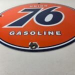 Vintage Union 76 Gasoline Sign – Porcelain Gas Motor Oil Service Pump Sign - Image 10