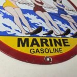 Vintage Union 76 Gasoline Sign – Porcelain Ski Show Gas Service Pump Sign - Image 11
