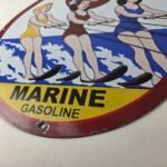 Vintage Union 76 Gasoline Sign – Porcelain Ski Show Gas Service Pump Sign - Image 14