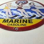 Vintage Union 76 Gasoline Sign – Porcelain Ski Show Gas Service Pump Sign - Image 10
