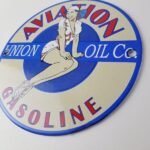 Vintage Union Oil Co Sign – Aviation Gas Service Pump Porcelain Sign - Image 9