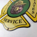 Vintage United States Forest Service Sign – Smokey Bear Porcelain Gas Pump Sign - Image 14