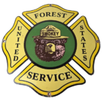 Vintage United States Forest Service Sign – Smokey Bear Porcelain Gas Pump Sign - Image 2