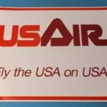 Vintage US Air Airlines Sign – Aviation Airplane USA Gas Pump Porcelain Sign