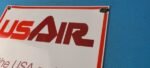 Vintage US Air Airlines Sign – Aviation Airplane USA Gas Pump Porcelain Sign - Image 8