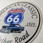 Vintage US Route 66 Sign – Porcelain America Classic Gas Station Pump Plate Sign - Image 13