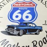 Vintage US Route 66 Sign – Porcelain America Classic Gas Station Pump Plate Sign - Image 4