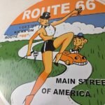 Vintage US Route 66 Sign – Porcelain Las Vegas Show Girl Gas Pump Sign - Image 4