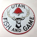 Vintage Utah Fish Game Sign – Porcelain Gas Oil Pump Deer Hunting Pump Sign - Image 15