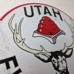 Vintage Utah Fish Game Sign – Porcelain Gas Oil Pump Deer Hunting Pump Sign - Image 5