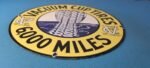 Vintage Vacuum Tires Sign – Porcelain Garage Mechanic Shop Gas Oil Pump Sign - Image 11