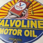 Vintage Valvoline Motor Oil Sign – Gas Service Station Porcelain Ad Sign - Image 4
