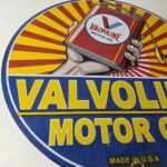 Vintage Valvoline Motor Oil Sign – Gas Service Station Porcelain Ad Sign - Image 6