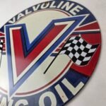 Vintage Valvoline Racing Oil Sign – Gas Pump Service Station Porcelain Sign - Image 13