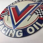 Vintage Valvoline Racing Oil Sign – Gas Pump Service Station Porcelain Sign - Image 14