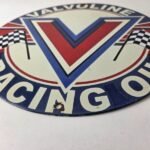 Vintage Valvoline Racing Oil Sign – Gas Pump Service Station Porcelain Sign - Image 10