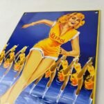 Vintage Veedol Motor Oil Sign – Roller Skating Service Gas Pump Porcelain Sign - Image 12