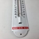 Vintage Veedol Skater Sign – Gas Service Pump Ad Sign on Porcelain Thermometer - Image 11