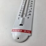 Vintage Veedol Skater Sign – Gas Service Pump Ad Sign on Porcelain Thermometer - Image 14