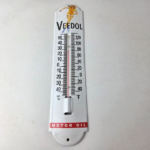 Vintage Veedol Skater Sign – Gas Service Pump Ad Sign on Porcelain Thermometer - Image 15