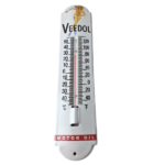 Vintage Veedol Skater Sign – Gas Service Pump Ad Sign on Porcelain Thermometer - Image 2