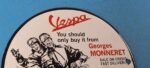 Vintage Vespa Sign – Scooter Motor Bike Gas Pump Service Station Porcelain Sign - Image 5