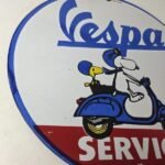 Vintage Vespa Sign – Snoopy Gas Service Station Porcelain Advertising Sign - Image 11