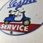 Vintage Vespa Sign – Snoopy Gas Service Station Porcelain Advertising Sign - Image 15