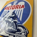 Vintage Victoria Motorcycles Sign – Authorized Dealership Bike Gas Pump Sign - Image 13