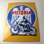 Vintage Victoria Motorcycles Sign – Authorized Dealership Bike Gas Pump Sign - Image 16