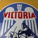 Vintage Victoria Motorcycles Sign – Authorized Dealership Bike Gas Pump Sign - Image 3