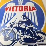 Vintage Victoria Motorcycles Sign – Authorized Dealership Bike Gas Pump Sign - Image 4
