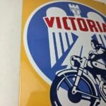 Vintage Victoria Motorcycles Sign – Authorized Dealership Bike Gas Pump Sign - Image 6