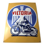 Vintage Victoria Motorcycles Sign – Authorized Dealership Bike Gas Pump Sign - Image 2