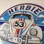 Vintage Volkswagen Sign – Porcelain VW Herbie Love Bug Car Sales Gas Ad Sign - Image 12
