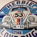 Vintage Volkswagen Sign – Porcelain VW Herbie Love Bug Car Sales Gas Ad Sign - Image 4